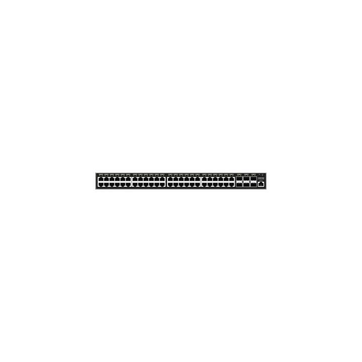Switch Gigabit  Administrable / 48 puertos 10/100/1000 Mbps + 6 Puertos SFP+ / Compatible con GWN Cloud.