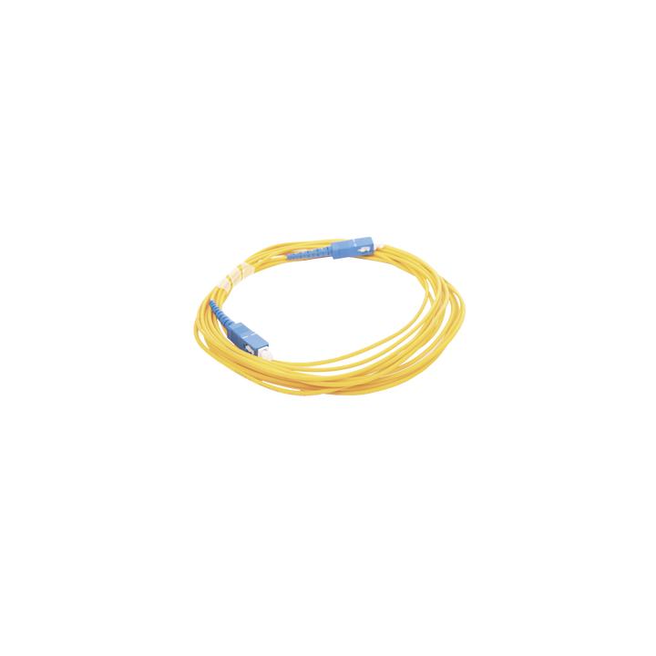Jumper de Fibra Óptica Monomodo SC/UPC - SC/UPC Simplex, Color Amarillo, 5 Metros (16.40 Pies)