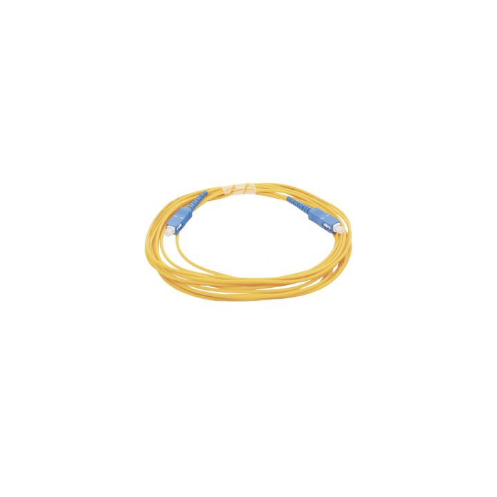 Jumper de Fibra Óptica Monomodo SC/UPC - SC/UPC Simplex, Color Amarillo, 5 Metros (16.40 Pies)