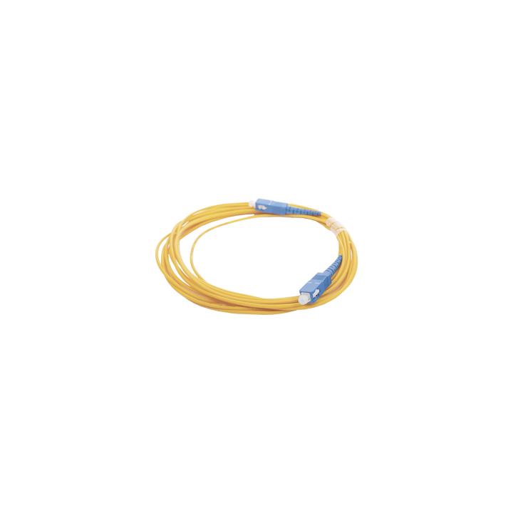 Jumper de Fibra Óptica Monomodo SC/UPC - SC/UPC Simplex, Color Amarillo, 5 Metros (16.40 Pies)