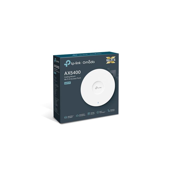 Punto de Acceso Omada / Wi-Fi 6 AX5400 MU-MIMO 4x4 /  Mesh Omada / Alta Densidad de Usuarios / Configuración por