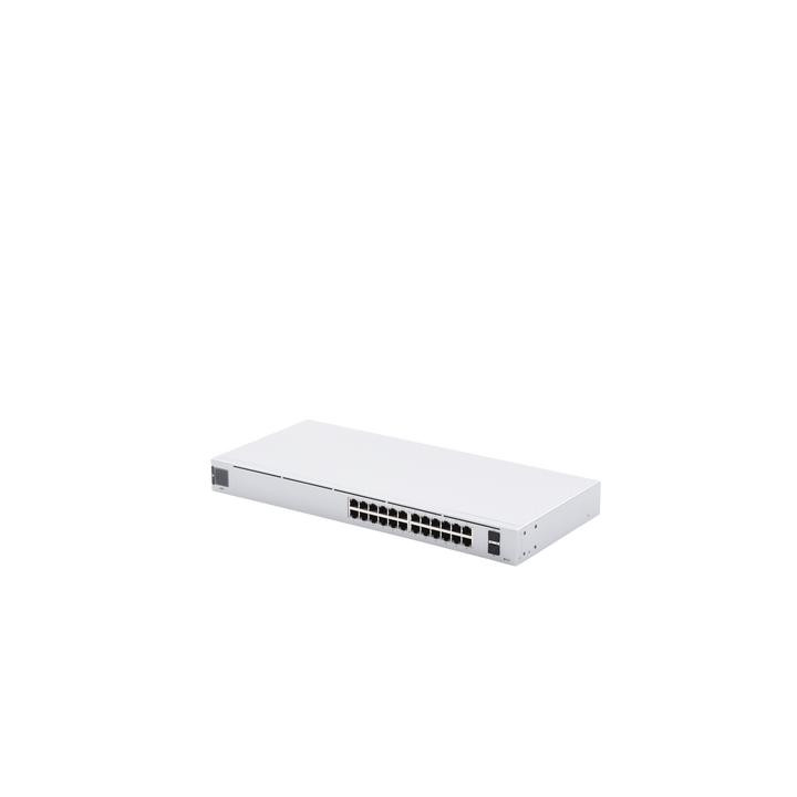 UniFi Switch USW-24, Capa 2 de 24 puertos 10/100/1000 Mbps + 2 puertos 1G SFP, pantalla informativa