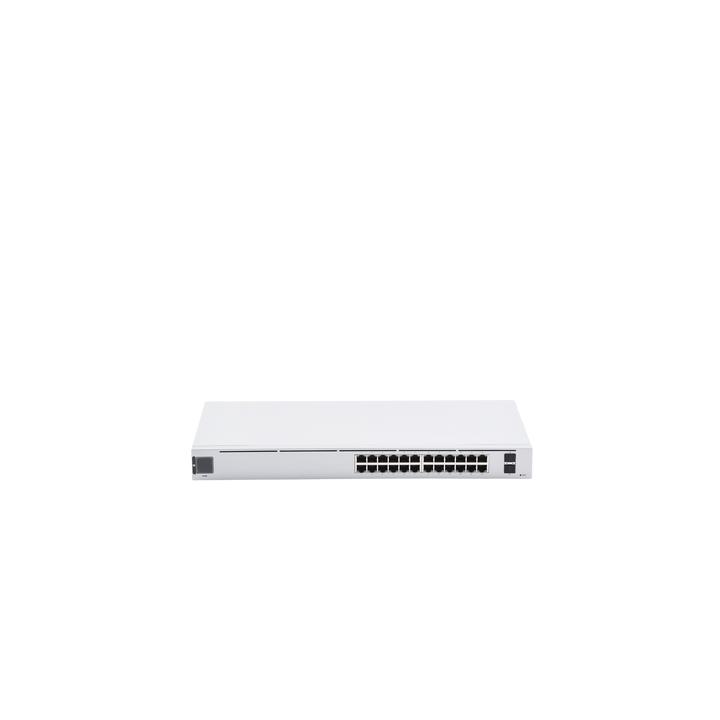 UniFi Switch USW-24, Capa 2 de 24 puertos 10/100/1000 Mbps + 2 puertos 1G SFP, pantalla informativa