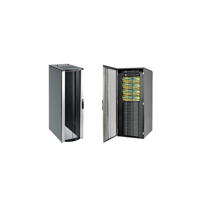Gabinete Rack ProLine ConnecTek 42 UR / 2000 x 800 x 1100 mm Con Capacidad 1134 kg  Acero, Color Negro Con