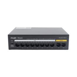 Switch PoE+ no Administrable, Hasta 110 Watts, 8 puertos PoE+ y 2 Uplinks 10/100