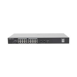Switch PoE+ No Administrable, Hasta 247 Watts, con 18 Puertos Gigabit PoE+ y 2 Uplinks SFP 1G, Visible en la Topología