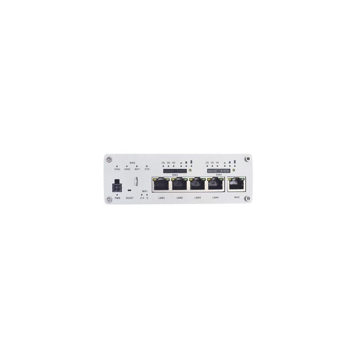 Router Industrial Dual LTE Cat 6 / 600 Mbps / 5 Puertos Gigabit / WiFi 5 / Doble SIM / GNSS / PoE / -40°C a 75°C