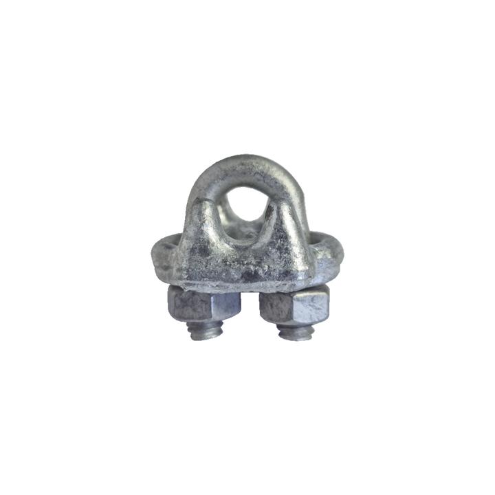 Nudo/ Perro/ Abrazadera Acero Forjado para Cable de 1/4" Galv. por Inmersión en Caliente.