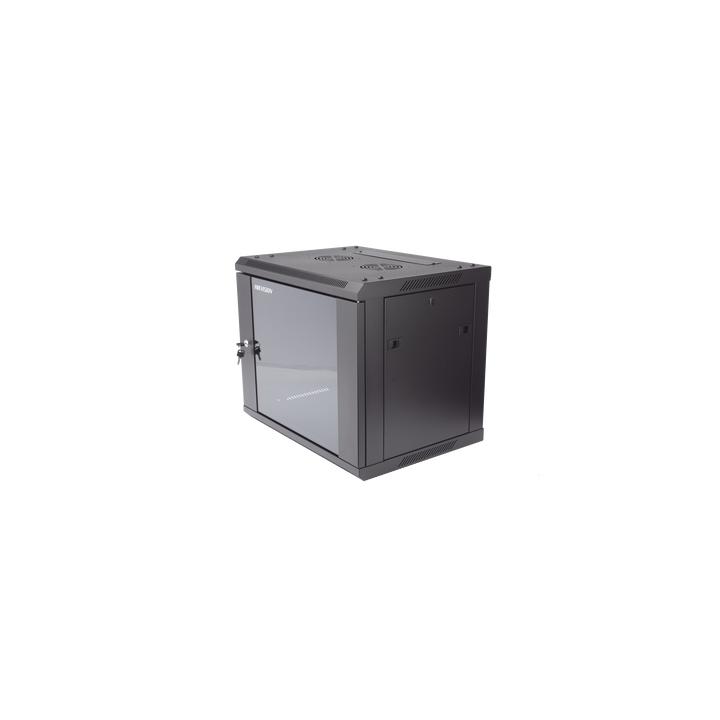 Gabinete para Montaje en Pared - Piso / Puerta de Cristal Templado / Cuerpo Fijo / 9 Unidades de Rack / 19" / Fabricado