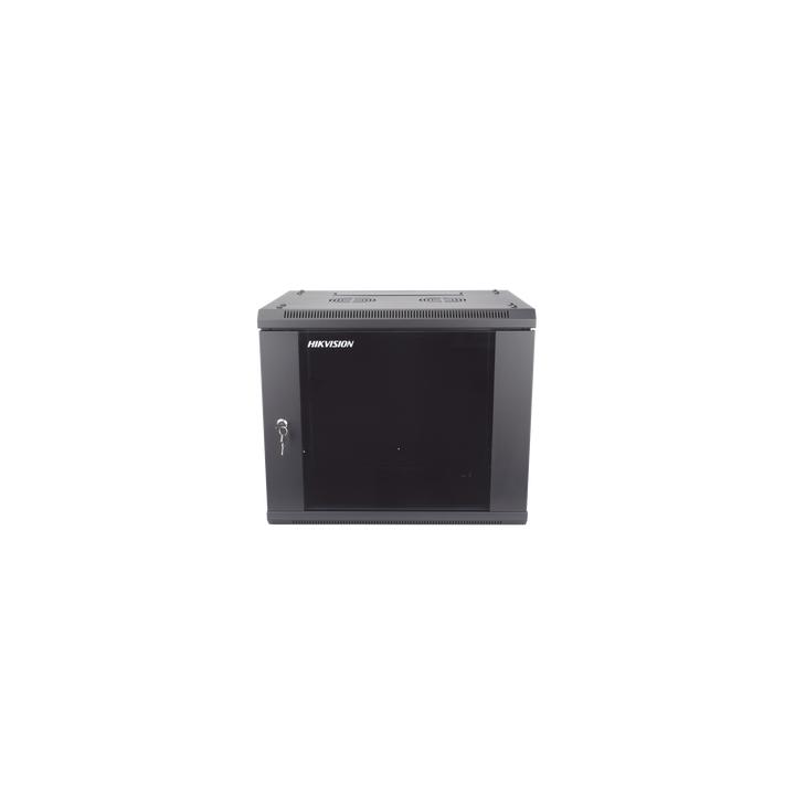 Gabinete para Montaje en Pared - Piso / Puerta de Cristal Templado / Cuerpo Fijo / 9 Unidades de Rack / 19" / Fabricado