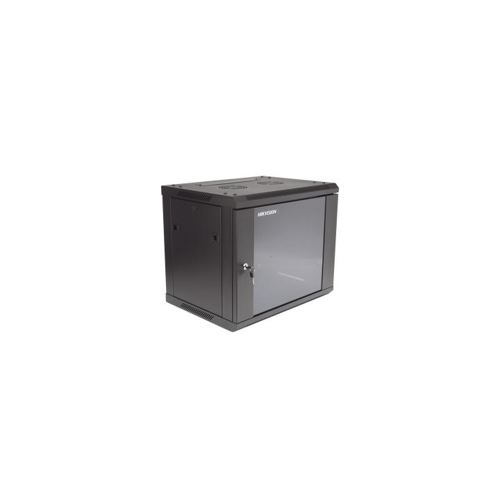 Gabinete para Montaje en Pared - Piso / Puerta de Cristal Templado / Cuerpo Fijo / 9 Unidades de Rack / 19" / Fabricado