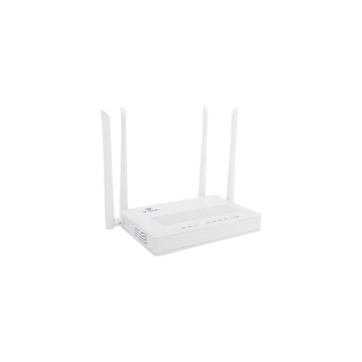 ONU Dual G/EPON con Wi-Fi AC de doble banda, 1 puerto SC/UPC + 2 puertos LAN Gigabit + 1 puerto FXS