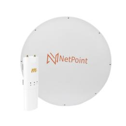 Kit de radio C5C con Antena NPX3GEN3 de 37 dBi, Frecuencia (4.9-6.2 GHz), ideal para distancia de hasta 100 km.