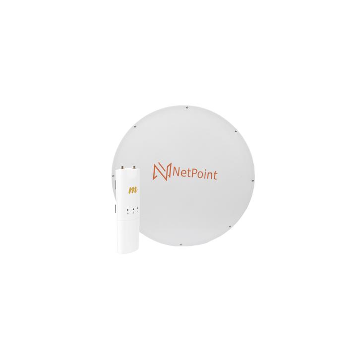 Kit de radio C5C con Antena NPX3GEN3 de 37 dBi, Frecuencia (4.9-6.2 GHz), ideal para distancia de hasta 100 km.