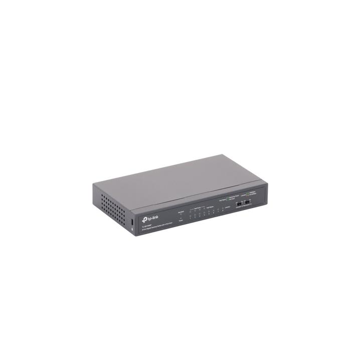 Switch Gigabit PoE+ no administrable de 8 puertos 10/100/1000 Mbps, solo 4 puertos PoE, para escritorio