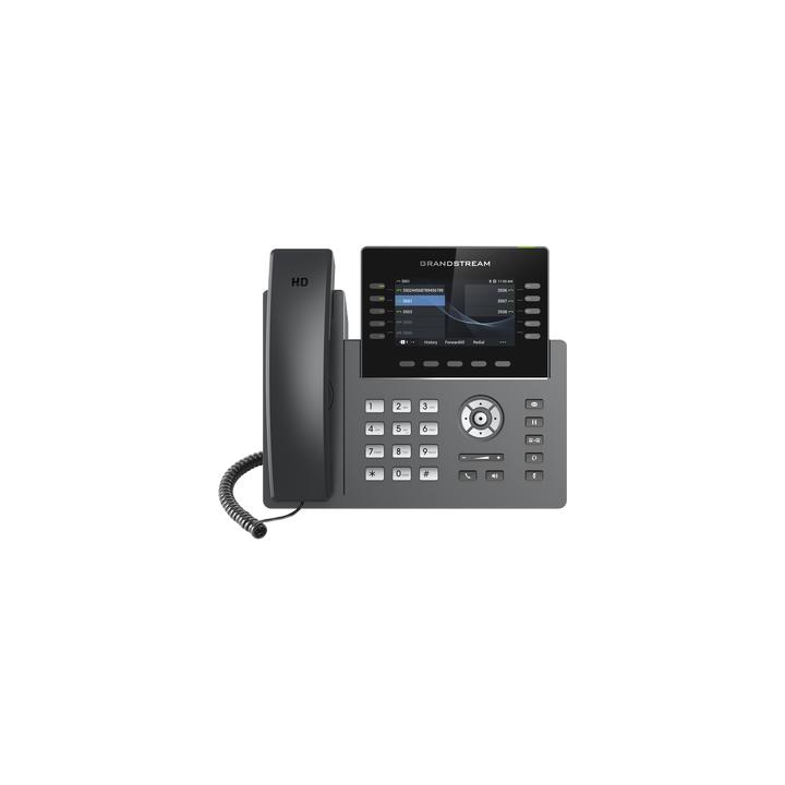 Teléfono IP Wi-Fi, Grado Operador, 10 líneas SIP con 5 cuentas, pantalla a color 4.3", puertos Gigabit, Bluetooth,