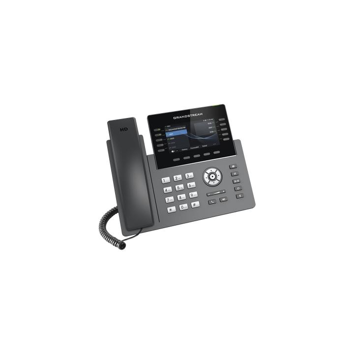 Teléfono IP Wi-Fi, Grado Operador, 10 líneas SIP con 5 cuentas, pantalla a color 4.3", puertos Gigabit, Bluetooth,