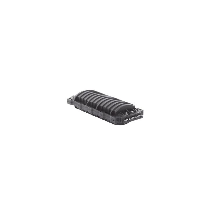 Caja de Distribución de Fibra Óptica Horizontal, Hasta 96 Empalmes, Exterior IP68, 2 Puertos de Entrada y Salida