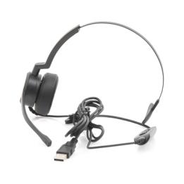 Audífonos USB de Diadema MONO con Audio HD / Micrófono con Cancelación de Ruido / Calidad para uso en Oficina
