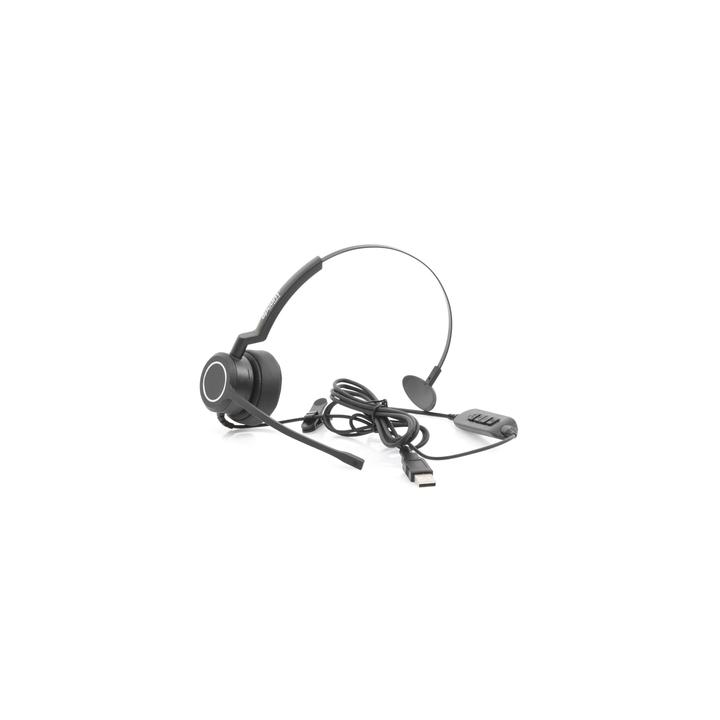 Audífonos USB de Diadema MONO con Audio HD / Micrófono con Cancelación de Ruido / Calidad para uso en Oficina