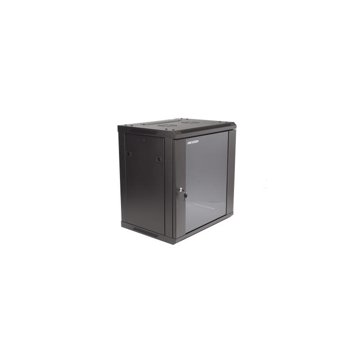 Gabinete para Montaje en Pared - Piso / Puerta de Cristal Templado / Cuerpo Fijo / 12 Unidades de Rack / 19" /