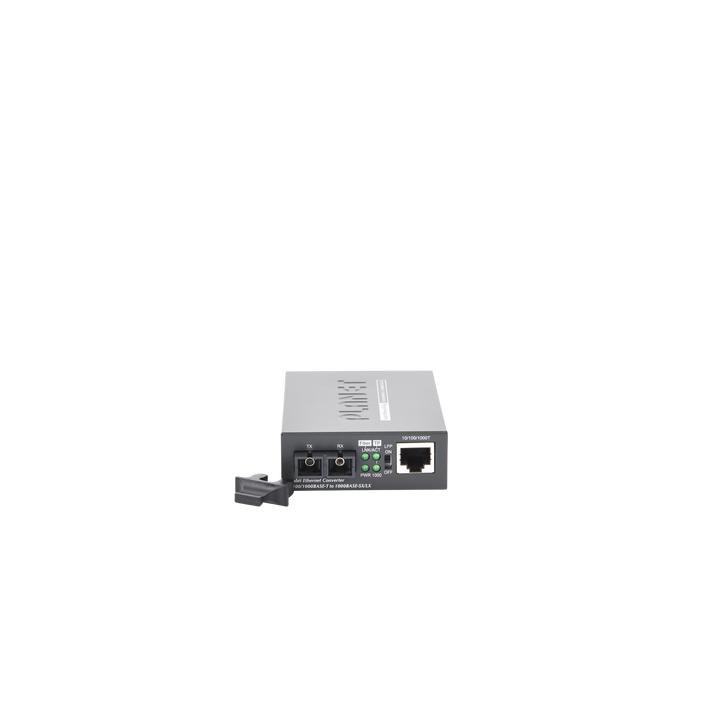 Convertidor de Medios 1000 Mbps UTP/Fibra Óptica Mono-Modo Hasta 20 Km, Conector SC