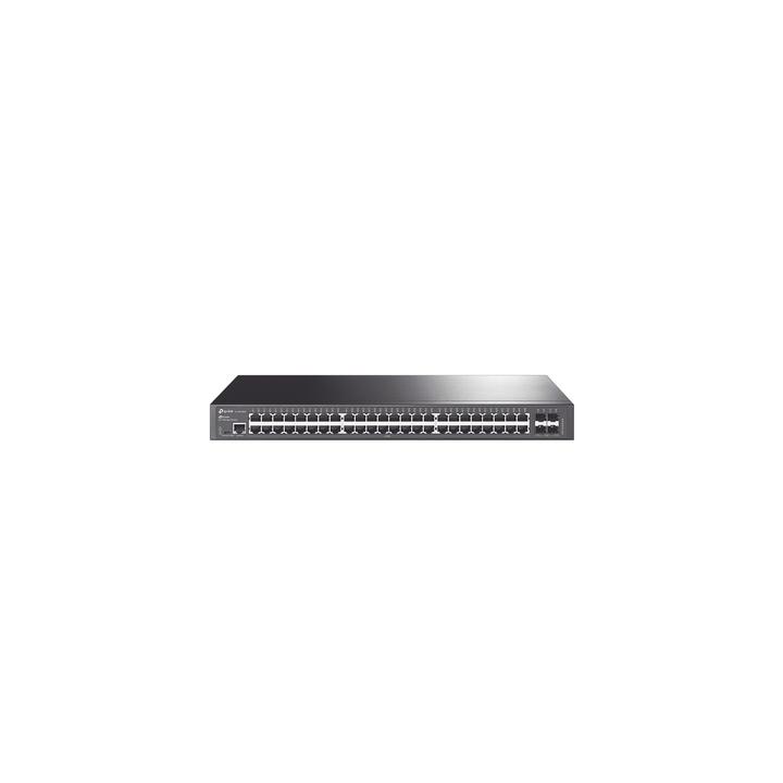 Switch Omada SDN Administrable / 48 puertos Gigabit y 4 puertos SFP+ / Funciones sFlow, QinQ y QoS / Administración