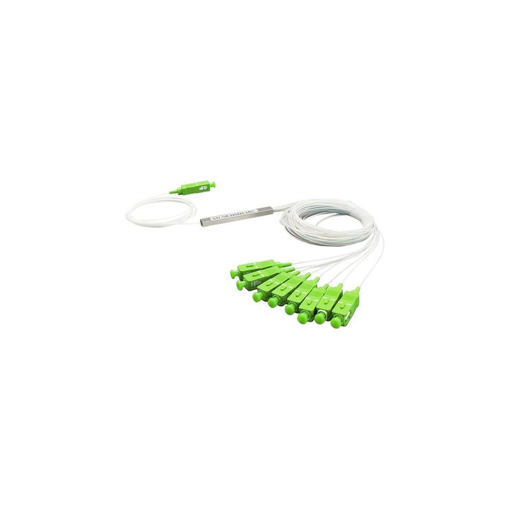 Splitter (Divisor Óptico) tipo PLC, 1x8, conectores SC/APC