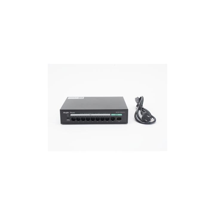 Switch PoE+ no Administrable, hasta 120 Watts, no administrable, 8 puertos PoE+, 2 Uplink Gigabit Ge / SFP