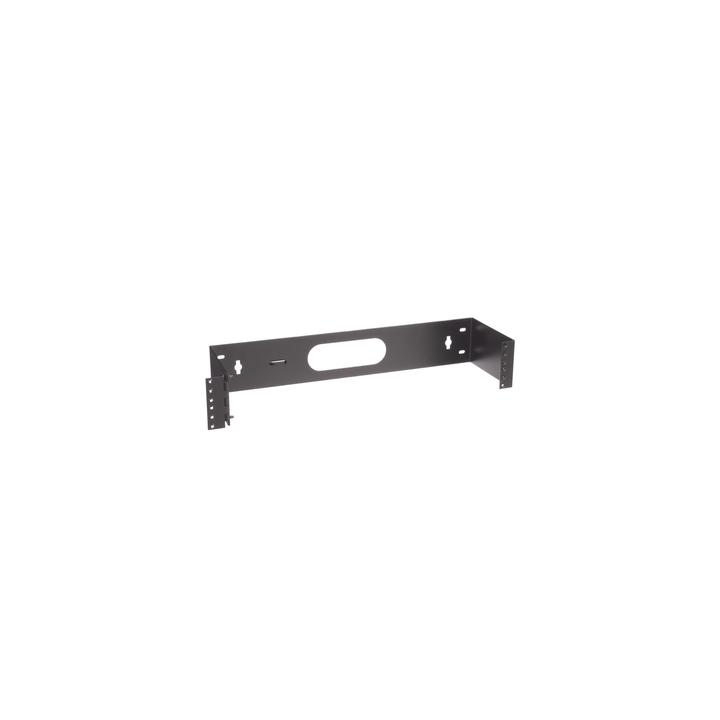 Rack Abierto de Instalación en Pared con Bisagras, Profundidad de 159 mm, 19 in de Ancho, 2 UR, Color Negro
