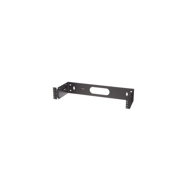 Rack Abierto de Instalación en Pared con Bisagras, Profundidad de 159 mm, 19 in de Ancho, 2 UR, Color Negro