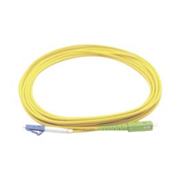 Jumper de Fibra Óptica Monomodo LC/UPC SC/APC Simplex, Color Amarillo 1 Metro (3.28 Pies)