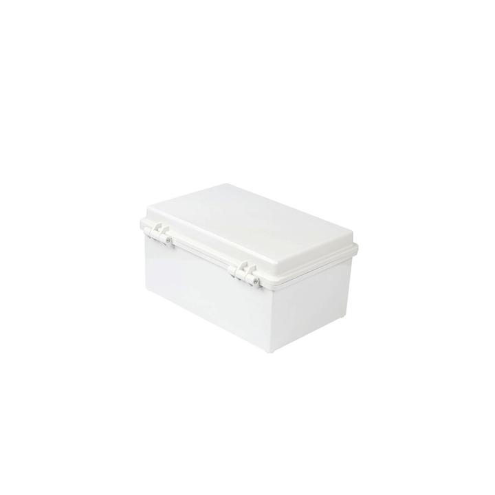 Gabinete de Plástico ABS, Uso en Intemperie IP66 (190 x 290 x 140 mm) cierre por broche Inoxidable y Permite Cerrado