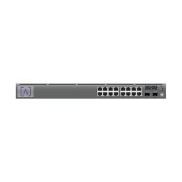 Switch Gigabit PoE+ Administrable / 16 puertos 10/100/1000 Mbps + 2 Puertos SFP Uplink / Presupuesto PoE hasta 120W /