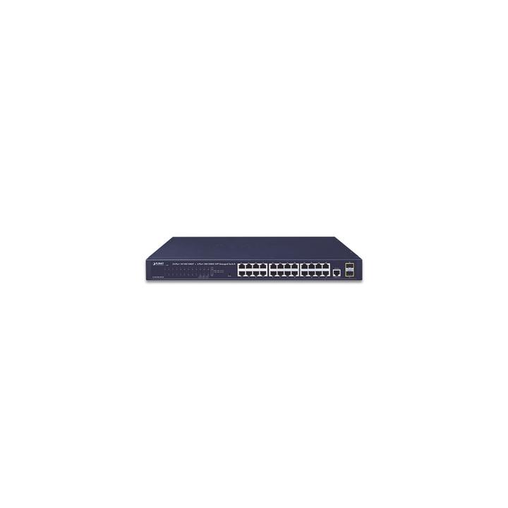 Switch Administrable Capa 2 de 24 Puertos Gigabit 10/100/1000T, 2 Puertos SFP 100/1000X , Cuenta con una Interfaz de