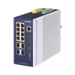 Switch Industrial Administrable Capa 3, Con 8 Puertos PoE Gigabit 802.3bt, 2 Puertos SFP de 1 G / 2.5 G, 2 Puertos SFP