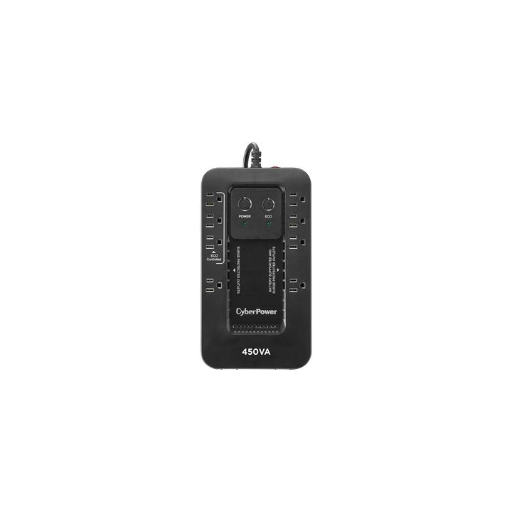 UPS de 450 VA/260 W, Topología Standby con Modo Ahorrador ECO, Entrada 120 Vca NEMA 5-15P, Con 8 Tomas NEMA 5-15R