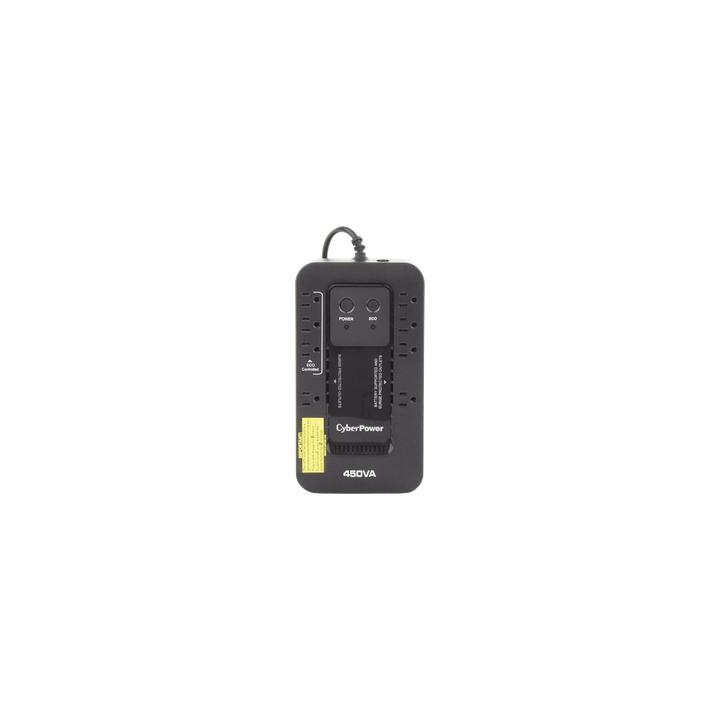 UPS de 450 VA/260 W, Topología Standby con Modo Ahorrador ECO, Entrada 120 Vca NEMA 5-15P, Con 8 Tomas NEMA 5-15R