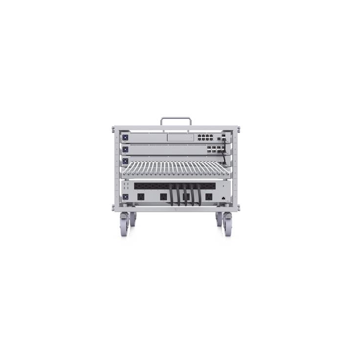 Rack Abierto 6U Compacto y Apilable sin Herramientas para Equipos UniFi, Ensamblaje Toolless, Ruedas con Seguro y