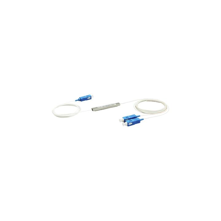 Splitter (Divisor Óptico) tipo PLC, de 1x2, conectores SC/UPC