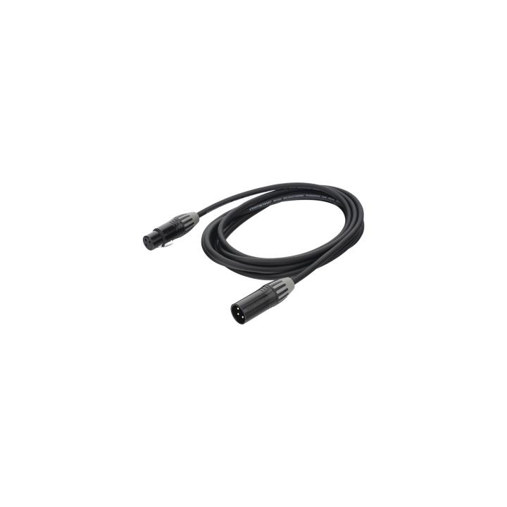 Cable XLR | 3 polos | Conector Hembra-Macho | Serie M | Carcasa Negra | Contactos Dorados | Ideal para Microfonía |