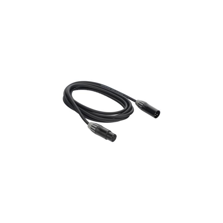 Cable XLR | 3 polos | Conector Hembra-Macho | Serie M | Carcasa Negra | Contactos Dorados | Ideal para Microfonía |