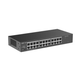 Switch no administrable, con 24 puertos Gigabit, Visible en la Topología