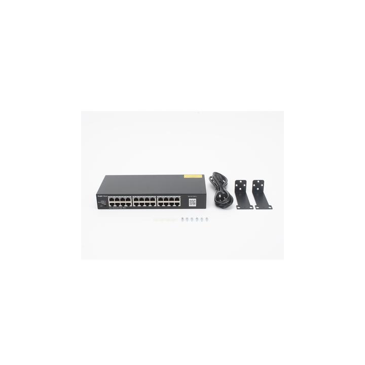 Switch no administrable, con 24 puertos Gigabit, Visible en la Topología