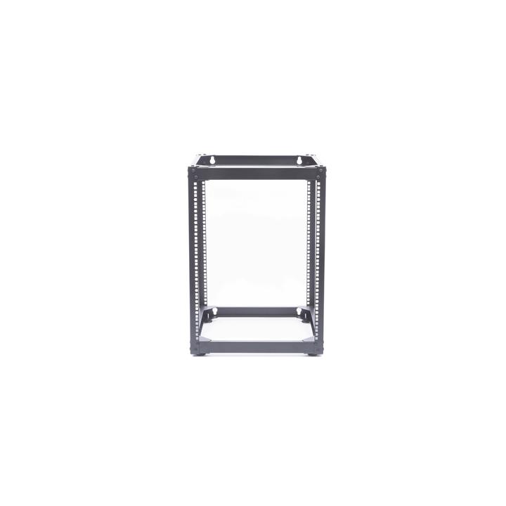 Rack Abierto de 4 Postes Instalación Pared o Piso de 14 Unidades, Ideal para Equipo de Audio!