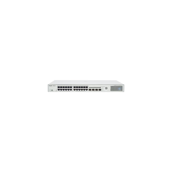 Switch Administrable L2 PoE+ hasta 370W, 24 Puertos Eth 1G, 4 puertos SFP 1G, Administración Remota en la Nube.