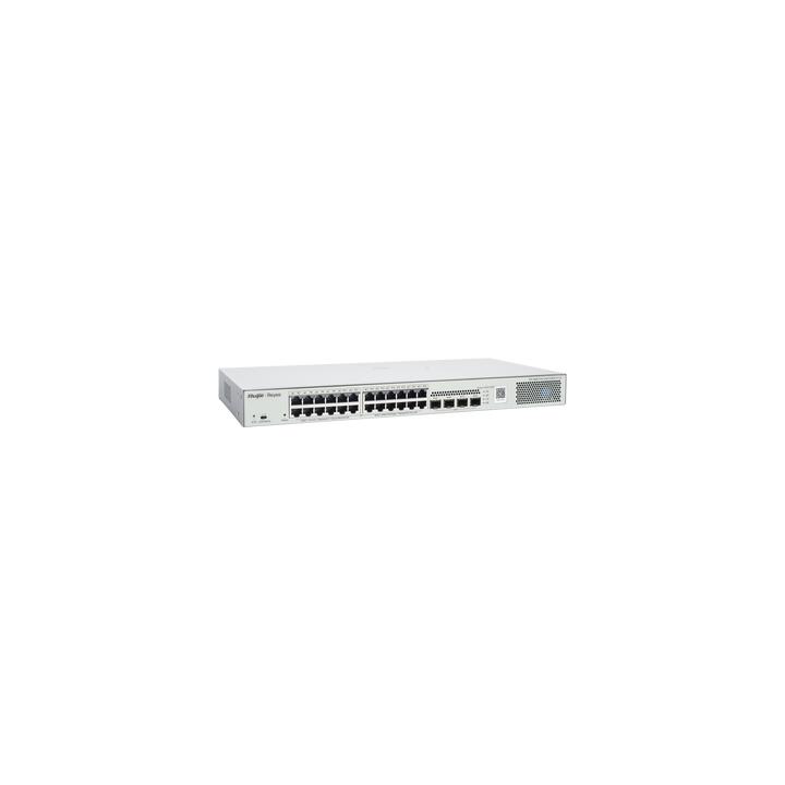 Switch Administrable L2 PoE+ hasta 370W, 24 Puertos Eth 1G, 4 puertos SFP 1G, Administración Remota en la Nube.