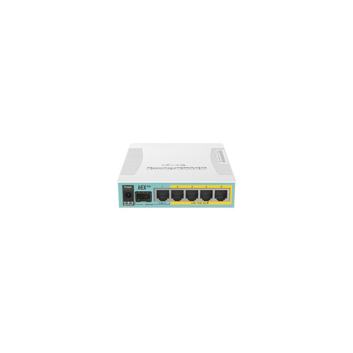 (hEX PoE) Routerboard 5 puertos Gigabit Ethernet PoE 802.3at, 1 Puerto USB