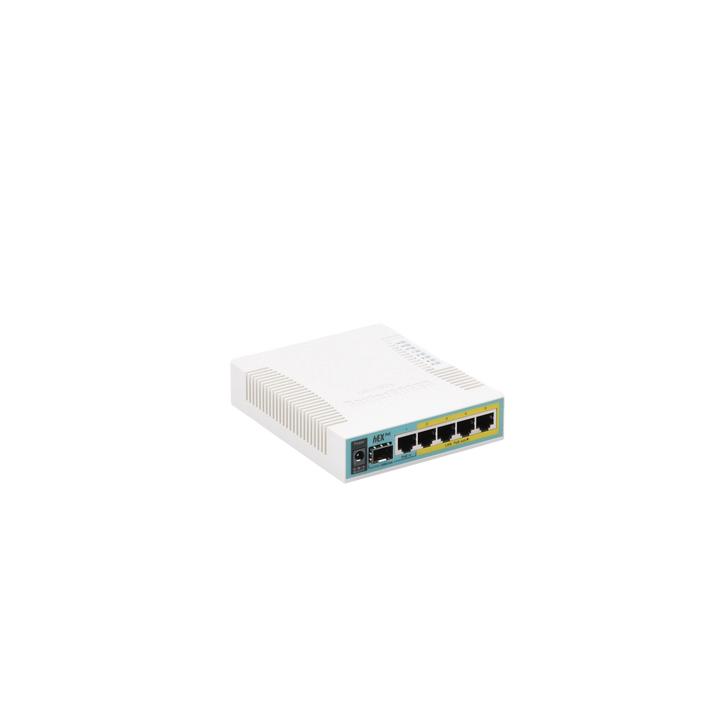 (hEX PoE) Routerboard 5 puertos Gigabit Ethernet PoE 802.3at, 1 Puerto USB