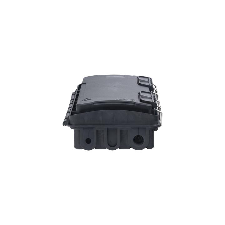 Caja de Distribución de Fibra Óptica, Hasta 96 Empalmes, Exterior IP65, Color Negro